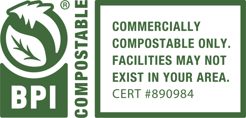 Unsere Produkte entsprechen den Kompostierbarkeitsstandards und sind BPI-zertifiziert.
